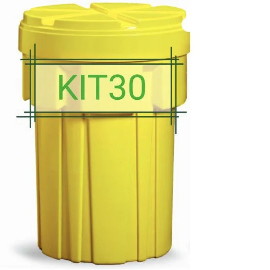 Jesuri Leak-Proof Container 30-Gallon Injection-Molded Sealed Container for Waste Liquid Collection and Chemical Protection Trash Can