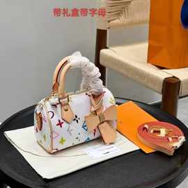 新款驴家老花carryall手提单肩斜挎女包托特包购物袋牛角包水桶包