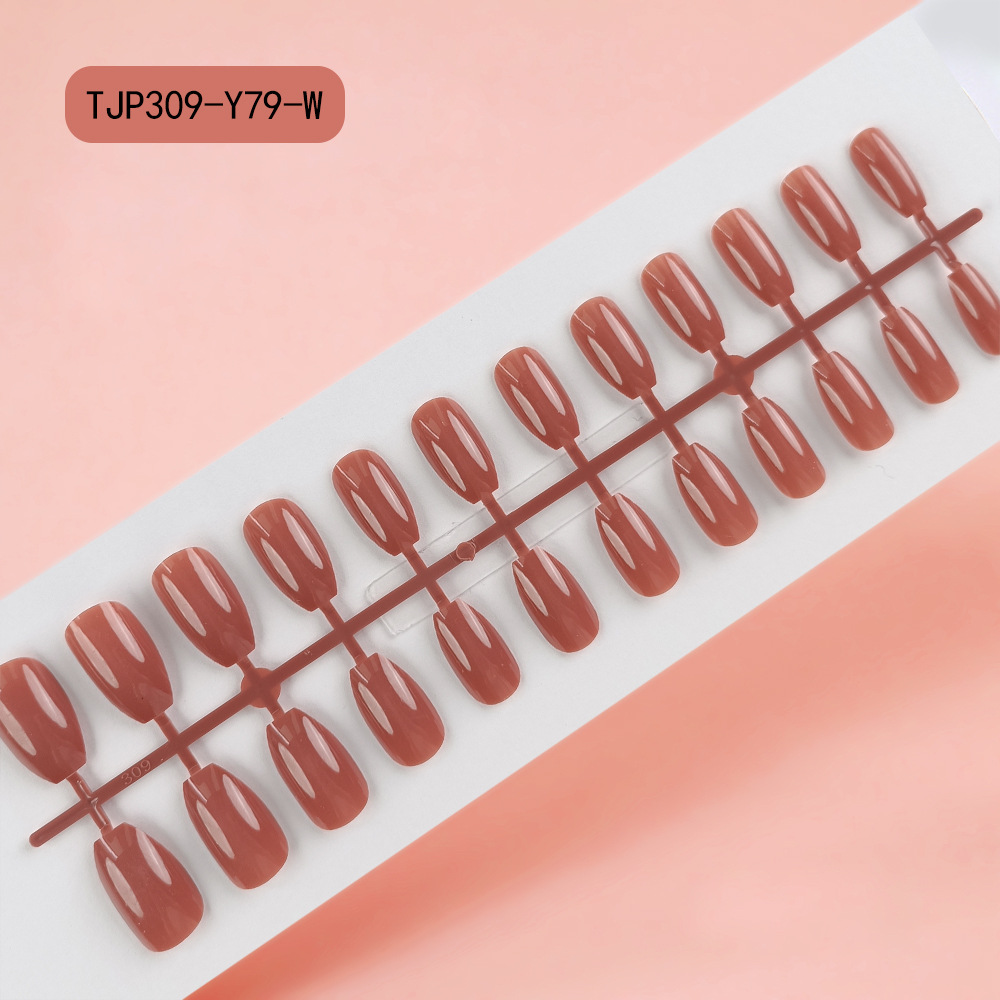 Parche de uñas postizas trapezoidales de ballet largo sin aceite