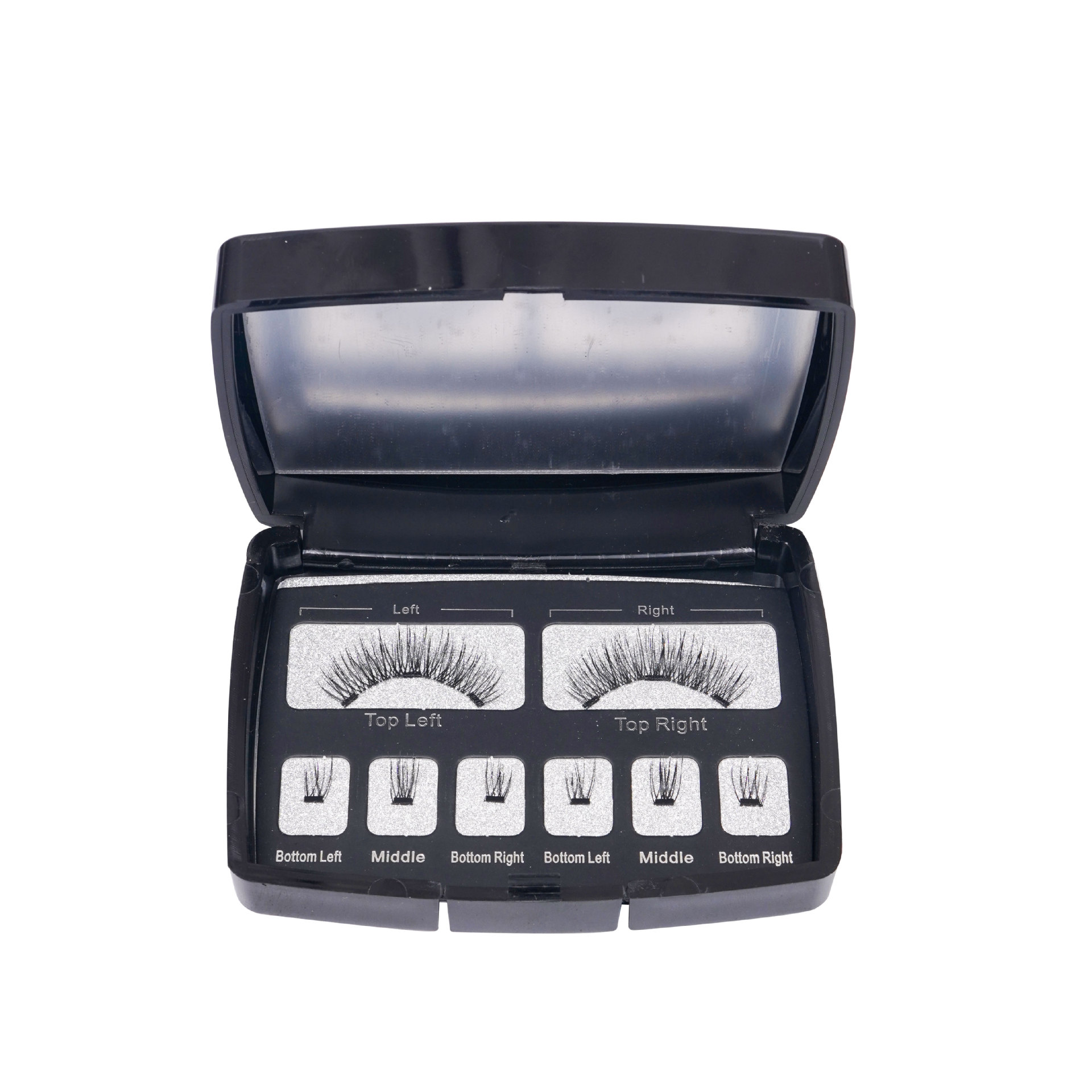 Conjunto de pestañas magnéticas segmentadas transfronterizas Little Devil Pestañas gruesas y realistas Tres imanes de alta gama Pestañas postizas