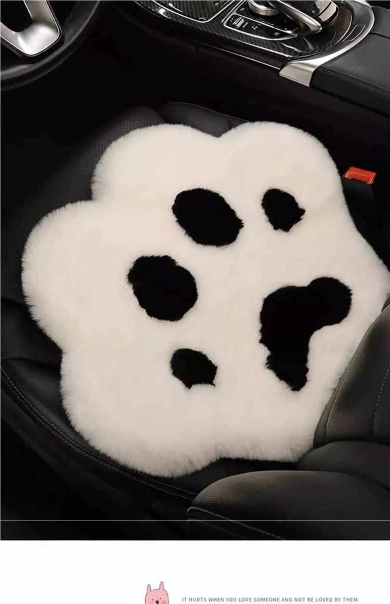 Car Co-Driver Plush Foot Mat, Exclusive for Girls and Friends, Cute and Warm, Heated and Thermal, In-Car Foot Mat Peihui