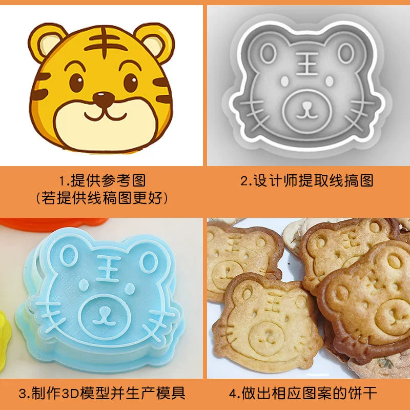 [Set of 8] Mian Xiaoxin Cookie Mold 138 Avatar Style Fondant Baking Tool Cookie Mold