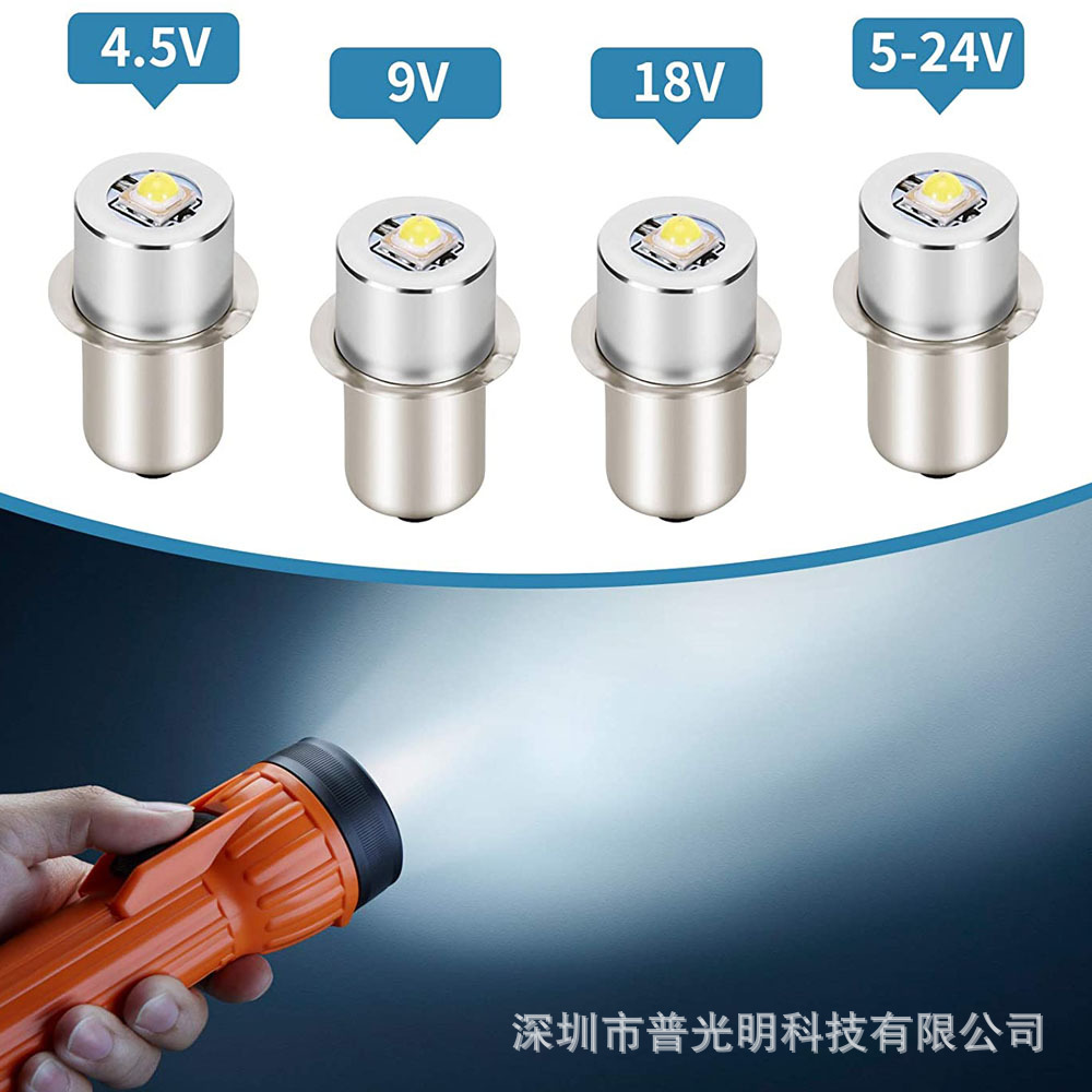 P13.5S lEd FlaShlight Bulb E10 lEd Bulb 3W Plug Light High BrightnESS Small Bulb 6V 3V 12V24V