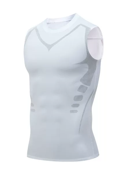 Sports tights men's vest running quick-drying stretch suit basketball training suit fitness track and field two-piece base coat