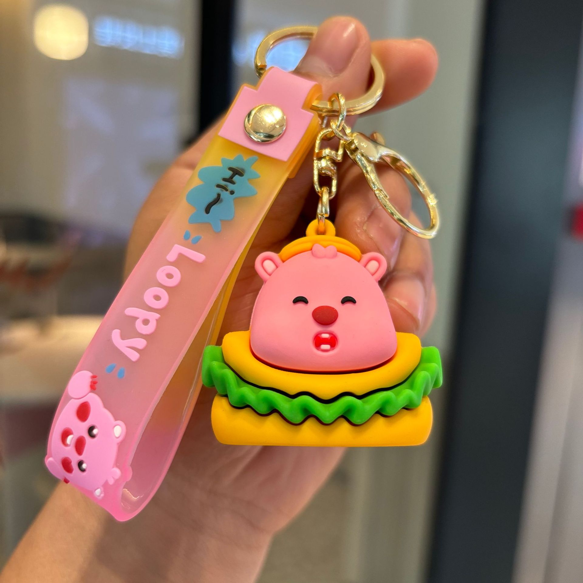 Nuevo pequeño castor llavero colgante polvo castor bolso de coche llavero de muñeca agarrar máquina llavero pequeño regalo