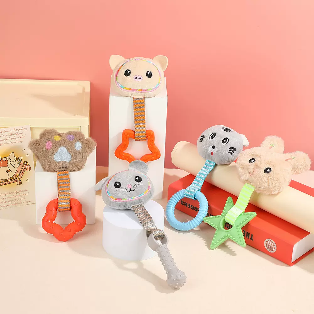 狗狗玩具TPR橡胶毛绒耐咬磨牙小狗啃咬解闷互动宠物用品