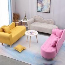 欧式贵妃椅布艺轻奢沙发小户型卧室公寓出租房简约双人服装店铺