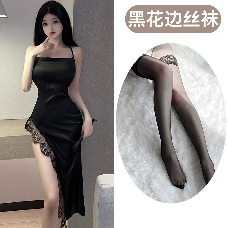 Tienda de fábrica sexy lencería sexy Pure Desire Girl Royal hermana encaje split tight Sling vestido traje 5293