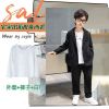 Suit, set for boys, white jacket, shirt, 3 piece set, suitable for teen