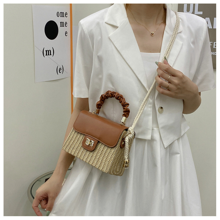 Straw Bag Bags Type Shopping Occasion Straw Material Women's Medium All Seasons Straw Fashion Straw Bag