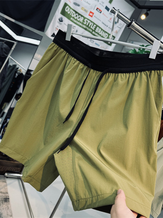 Travel quick dry light and thin breathable elastic sports shorts for…