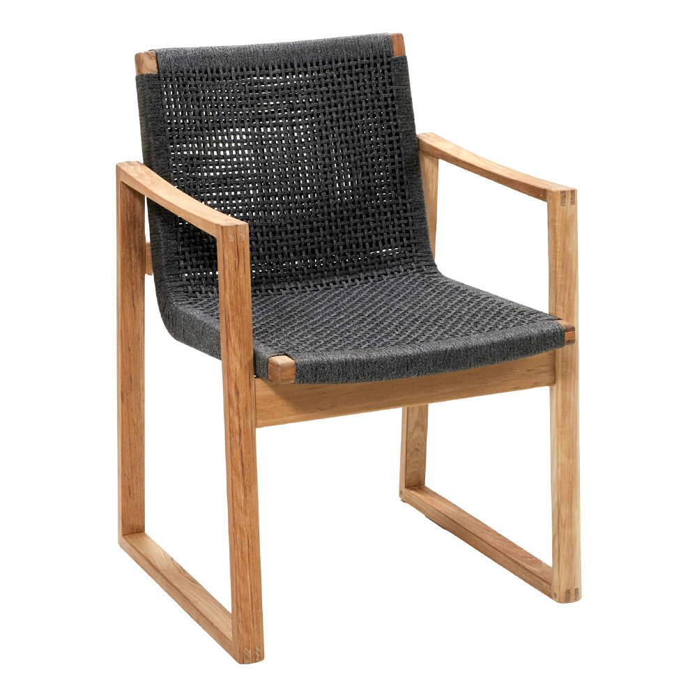 Mesa y silla al aire libre patio villa al aire libre de madera maciza jardín al aire libre balcón impermeable a prueba de agua combinación de mesa y silla de teca