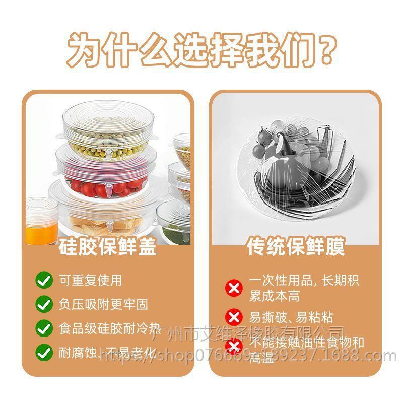 圆形保鲜盖硅胶碗盖通用密封盖冰箱保鲜盖防串味泡面盖汤桶软盖子