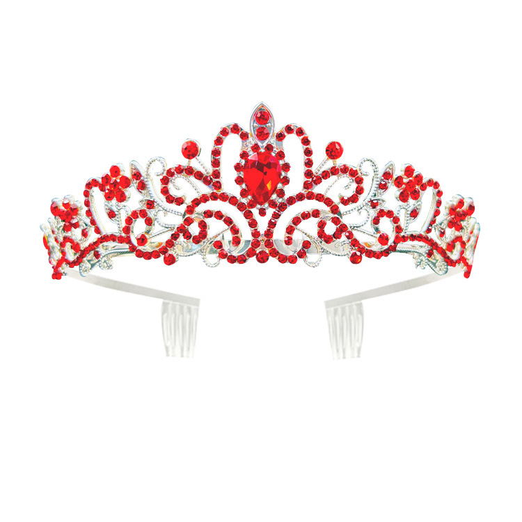 Corona de novia, tiara de metal para cumpleaños, accesorio para el cabello de reina, diadema para graduación, accesorio para el cabello en oro rosa
