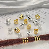 Грязная плетка украшения пряжка железа 9*10mm с отверстием может быть подвешен трехлинейный парик плетение волос волос ювелирные аксессуары для волос