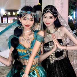 印度舞演出服女茉莉公主cos服饰异域风情服装西域舞姬肚皮舞新款