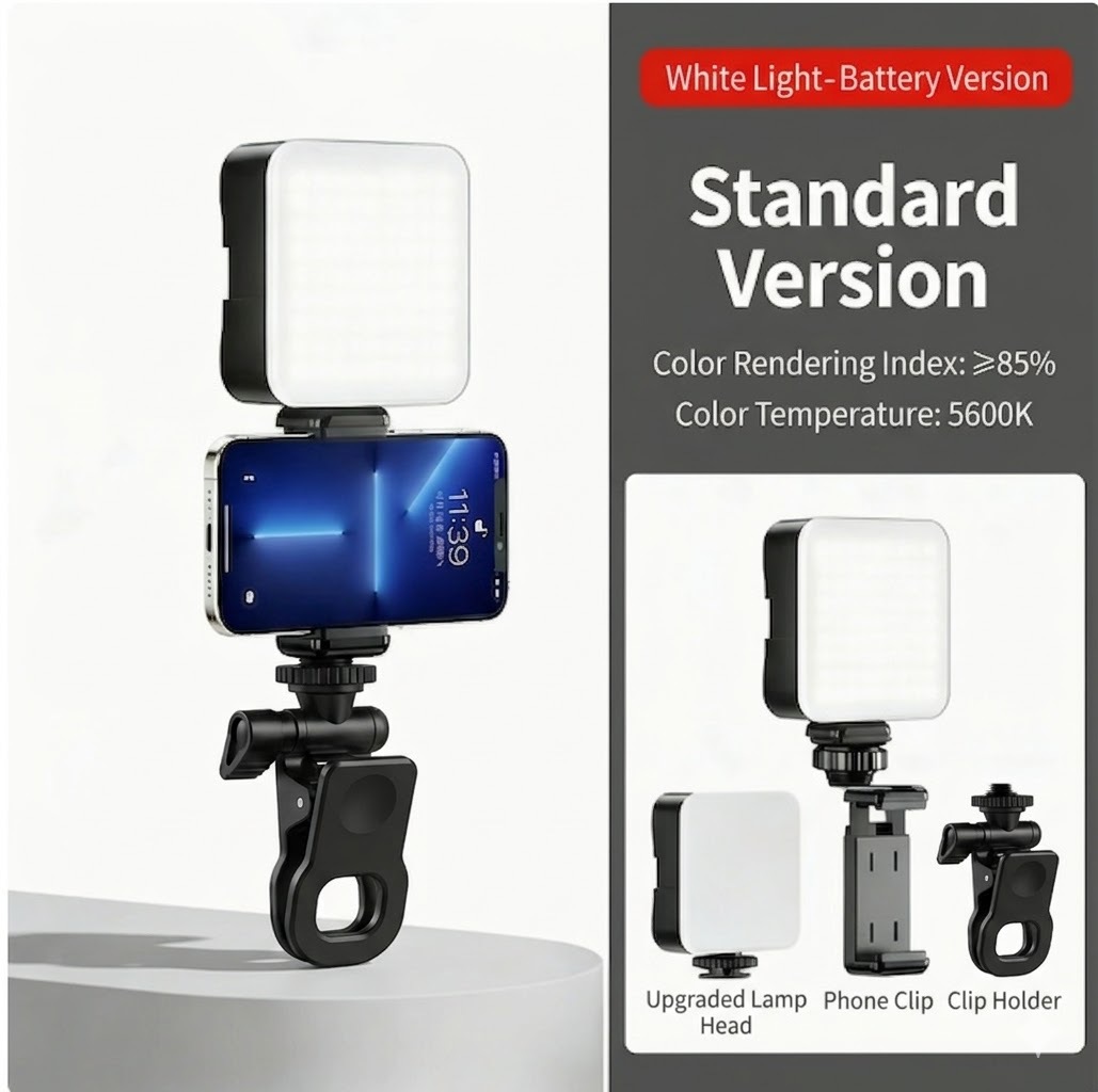 Lámpara de bolsillo mini portátil de tofu portátil de foto selfie fotográfica RGB iluminación de luz al aire libre image 9
