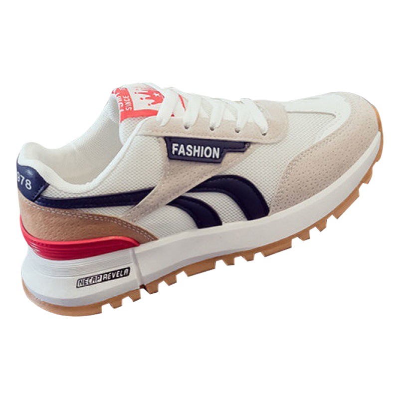 Zapatos de malla de Mujer Zapatos de gofres de primavera y otoño estilo coreano papá hombres y mujeres del mismo estilo zapatos blancos zapatos deportivos transpirables mujeres