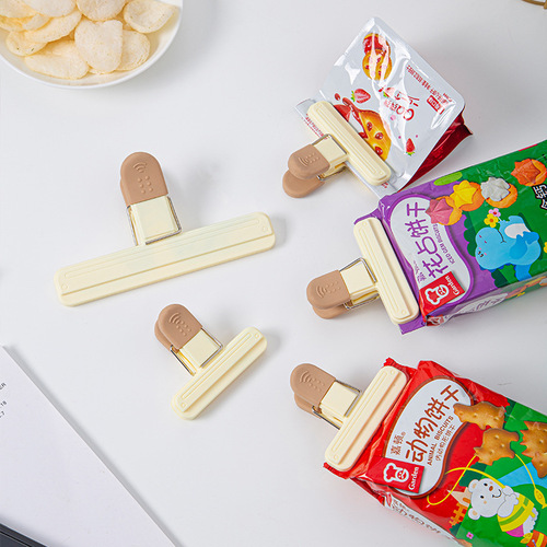 Snack sealing clip sealing clip kitchen food moisture-proof clip household tea sealing clip plastic bag preservation clip