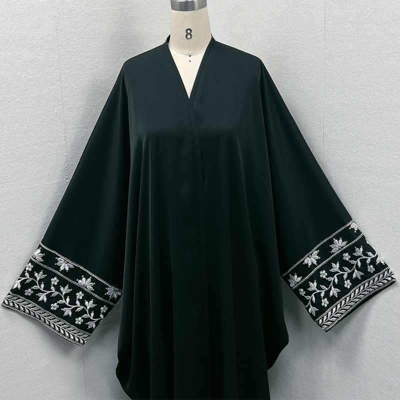 F410 Supplis Cross-bordr -commrc Forign Trad Middl Eastrn Dubai Womn's Mbroidrd Batwing Slv Cardigan_ecoleips.com