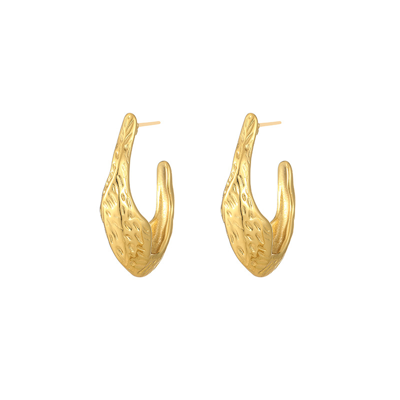 Plating Design 1 Pair Retro Commute Geometric Plating Titanium Steel Ear Studs