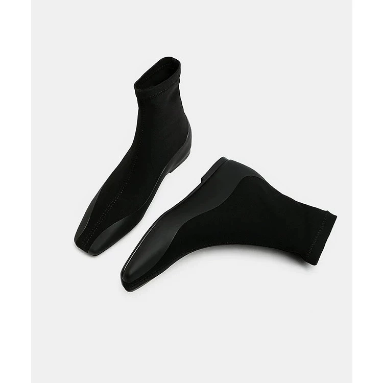 В наличии: длинные эластичные облегающие сапоги, короткие сапоги с увеличением роста для женщин, модный стиль инфлюенсеров, облегающие сапоги с квадратным носком и лоскутным дизайном для весны и осени.