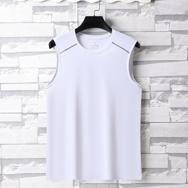 Fashionable silk quick dry thin vest for leisure for gym sleevless