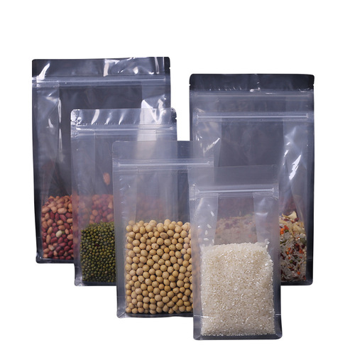 Transparent food plastic bags wholesale plastic food packaging bags eight-sided seal self-sealing bag custom-made 