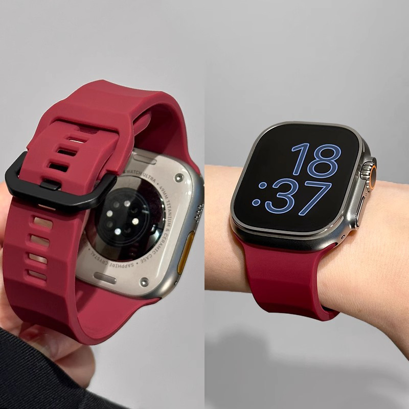 Suitable for Apple Watch Iwatch11 Representative Strap S9 Silicone Applewatch87Se Creative Ultra2 Sports Suitable for Apple Watch Iwatch11 Representative Strap S9 Silicone Applewatch87Se Creative Ultra2 Sports