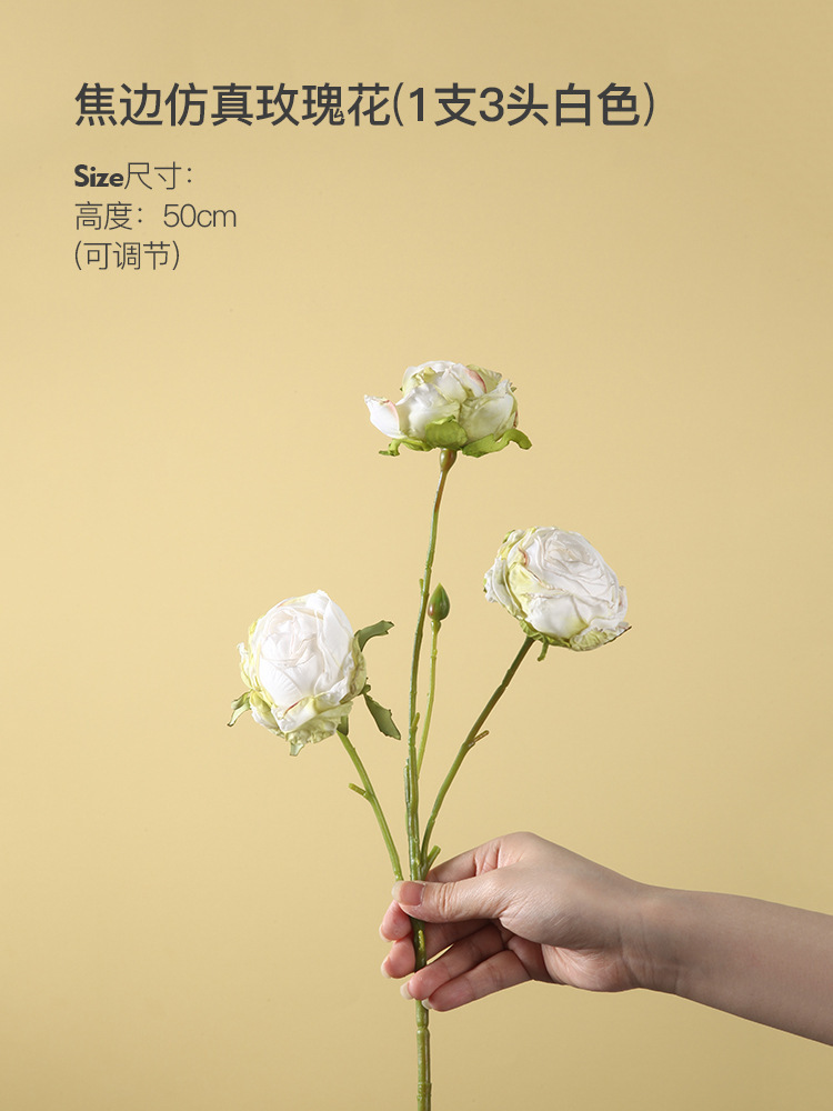 Simulated Flower Living Room Flower Arrangement Nordic Rose Fake Flower Indoor Dining Table Home Silk Flower Decoration Bouquet Decoration
