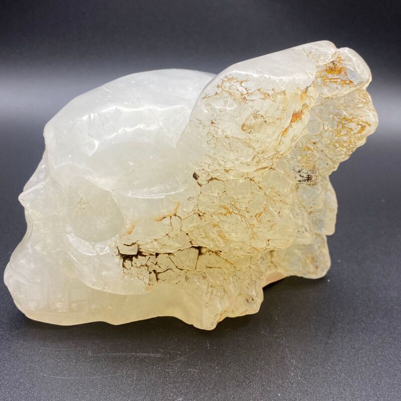 天然水晶头骨骷髅头精品水晶雕刻件桌面摆件手工雕刻件装 图 17