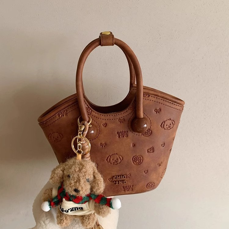 Viento del Sur chio2nd pan cachorro cabaña navideña tote bolso bolso femenino otoño e invierno retro bolso de mano