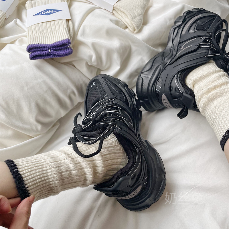 Cityboy Style Japanese Style Thick-Line Mid-Calf Socks Trendy Men's and Women's Stockings Contrasting Color Socks Sports Socks Cotton