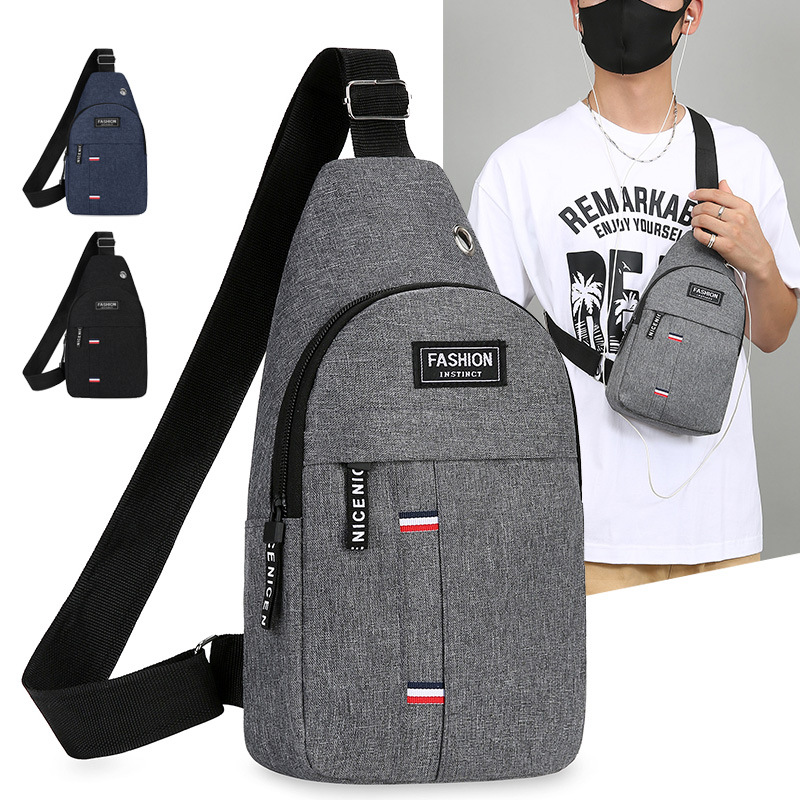 Nuevo bolso de pecho, bolso de hombro para hombres, bolso de trampolín de tela de nylon, bolso de pecho, bolso de moda para hombres.