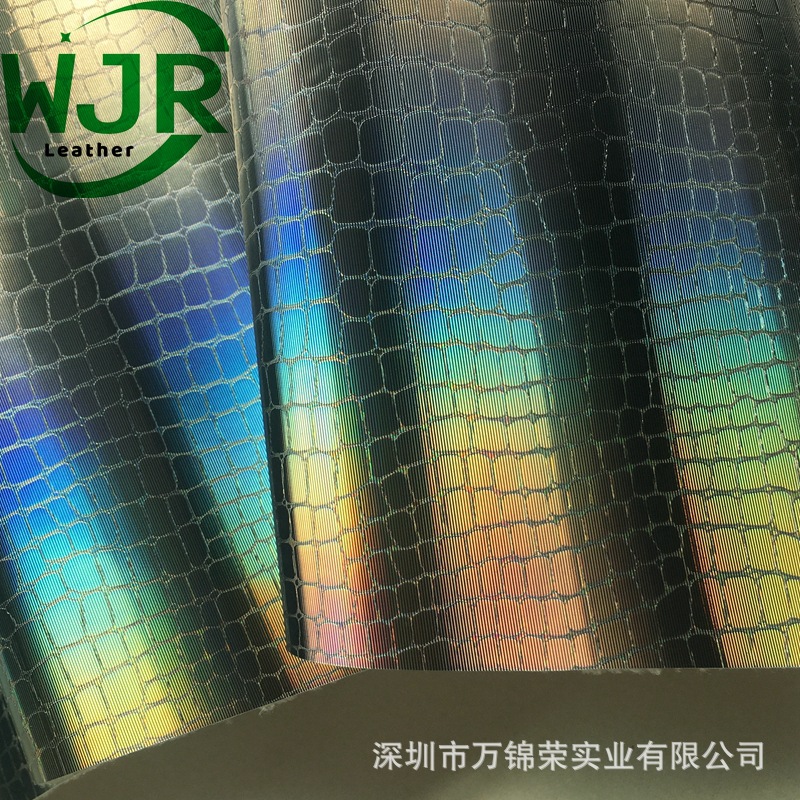 光栅TPU皮革面料小鳄鱼纹皮PU装具小龟纹革鞋箱包tpu手袋哑光