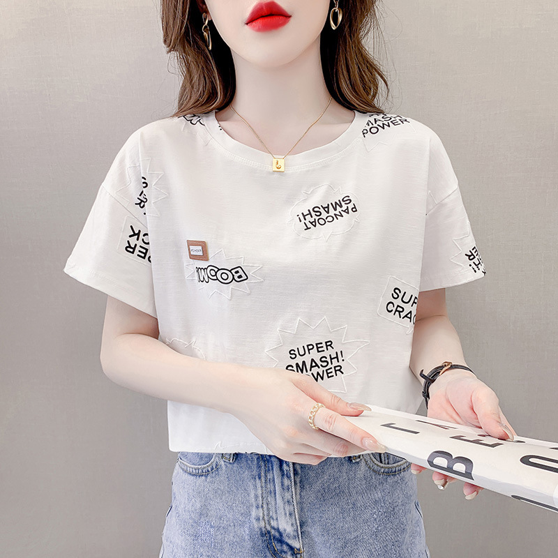 2023 new summer fashion versatile bamboo cotton short-sleeved…