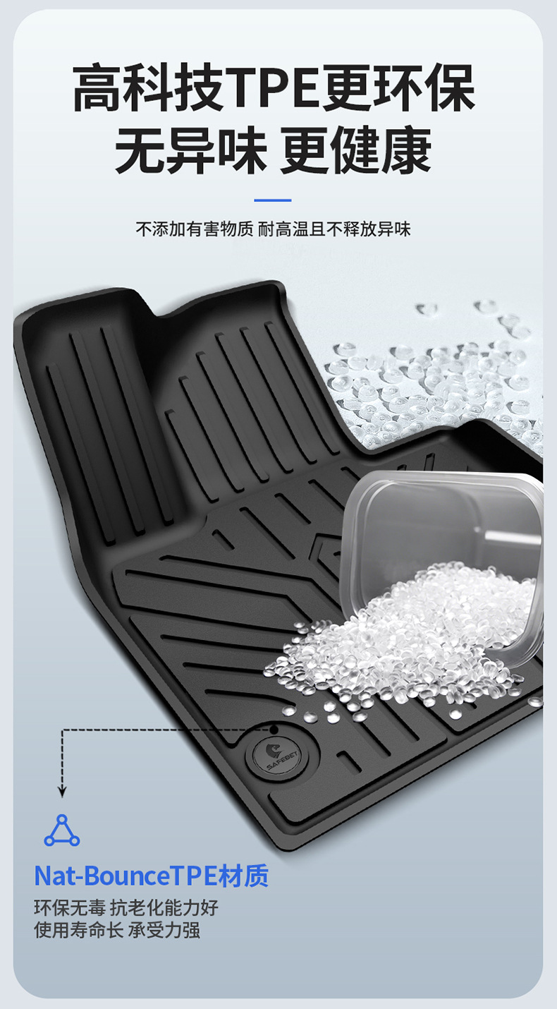 Suitable for Lantu Free+ Zhīyīn Special Car All-Weather Tpe Car Floor Mats and Trunk Mat