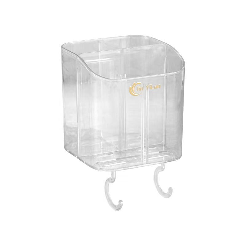 Desktop Storage Rack, Plastic Transparent Cosmetic Storage Box, Household Daily Necessities Storage and Cleaning Organizer
