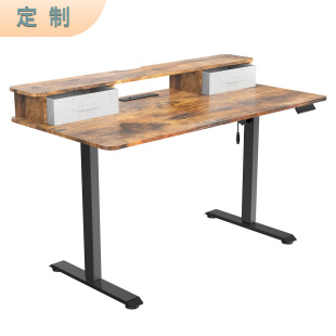 Customized Oem Wooden Electric Height-Adjustable Desk, Study Computer Desk, Gaming Desk, Home Office Gaming-Style Height-Adjustable Desk
