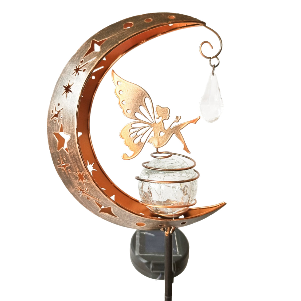 Fábrica directa de pelo nuevo hierro solar Luna Ángel lámpara de paisaje solar