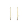 Silver needle, long earrings with bow with tassels, silver 925 sample, internet celebrity