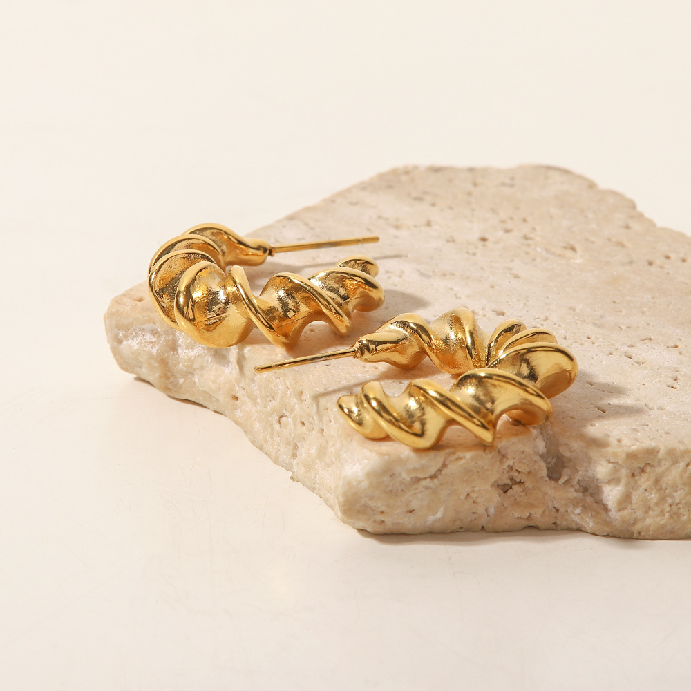 Vintage Style The Answer Stainless Steel Plating Earrings 1 Pair