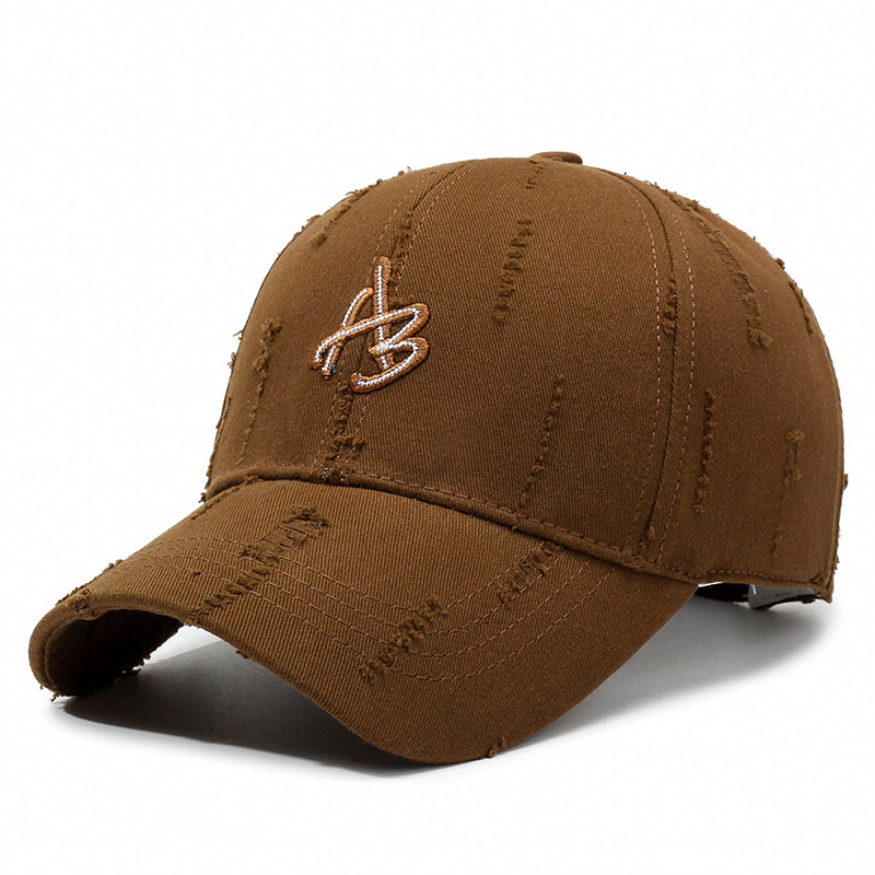 New Embroidered Letter Distressed Sunshade Sunscreen Baseball Cap Outdoor Four Seasons Unisex Fashion Trend Hat_voghion.com