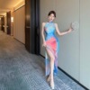 Slim fit sexy high slit improved cheongsam dress