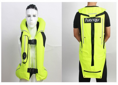 Nuevo tipo de motocicleta airbag chaleco de equipo de carreras ropa de cabina inflable anti-caída chaleco reflectante de seguridad