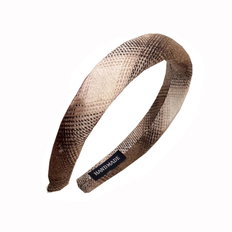 British style pattern fabric headband for women, high-end sense, foreign style fashion headband, simple large intestine hair band for women_voghion.com