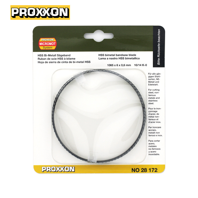 【28172】德国PROXXON迷你魔原装双金属带锯条1065x6x0.6mm/变齿