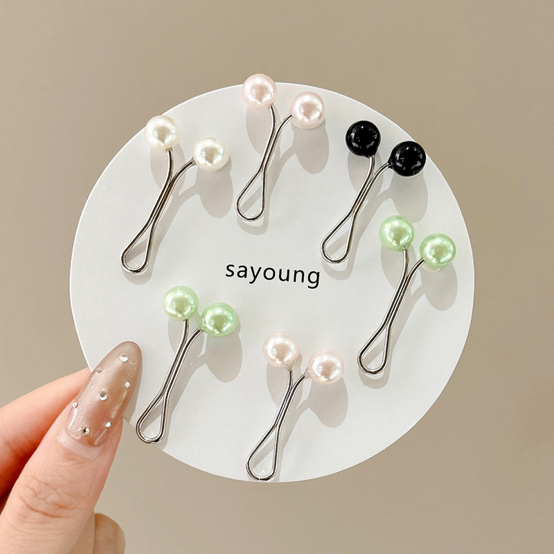 Botón de toalla de seda en forma de U de perla de color transfronterizo, bufanda de moda para mujer, clip para el cuello, bufanda, clip fijo, broche