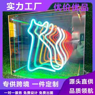 Advertising Sign, Thousand-Layer Abyss Mirror, Bar Led Lighting Display Billboard, Internet Celebrity, Neon Light, Luminous Characters