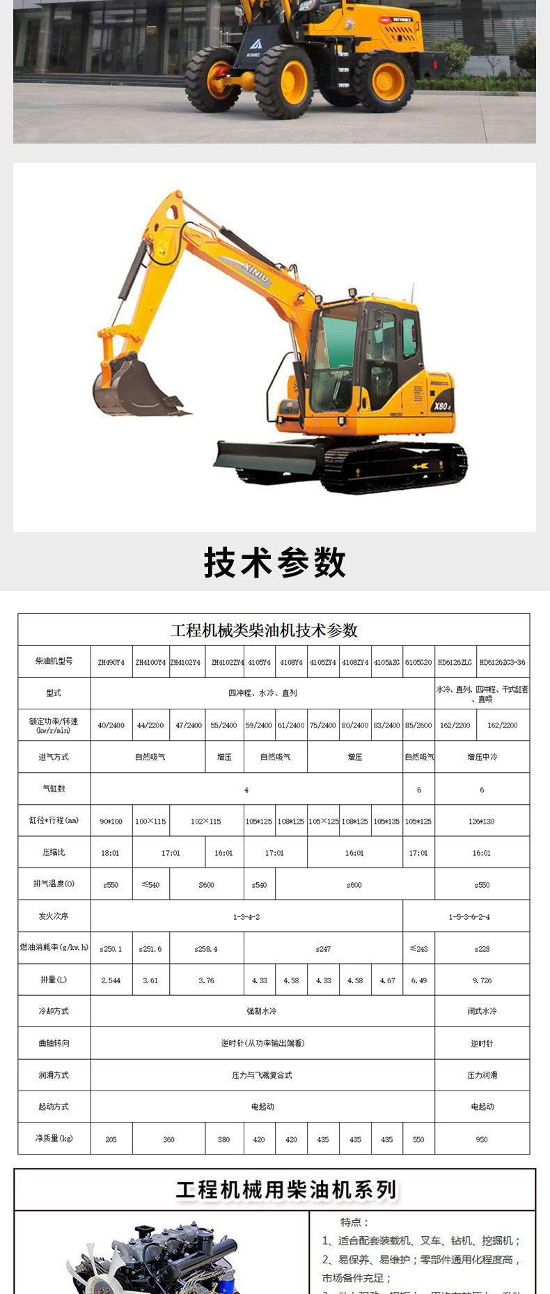 Engineering-Specific Diesel Engine 50 Loader Diesel Engine 2200 Rpm 160 Kw 50 Forklift Replacing Old Engine